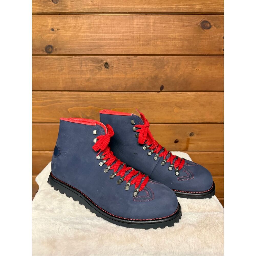 Robert Wayne navy blue suede hiking boots Sz 12 NWOB